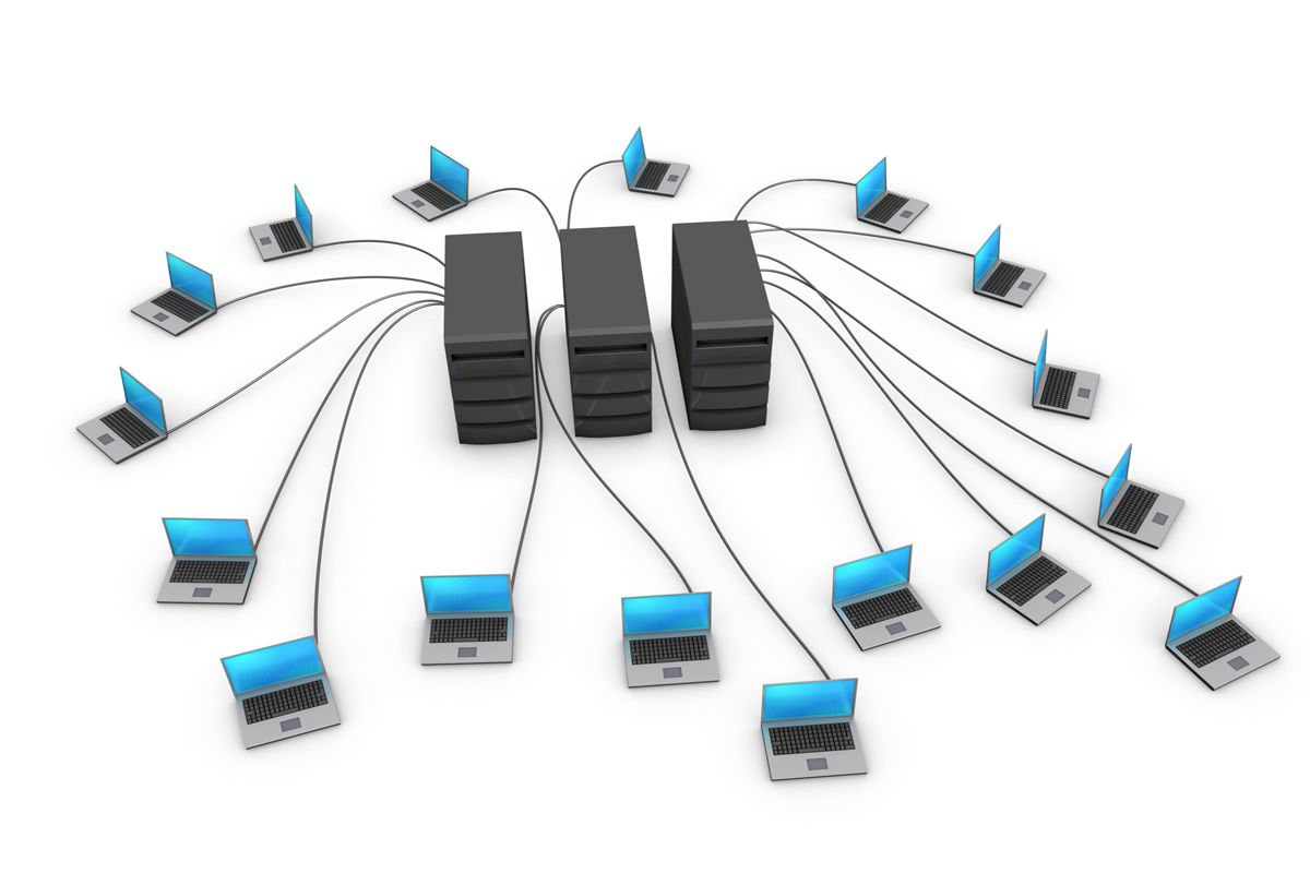 Computers connected to a mainframe