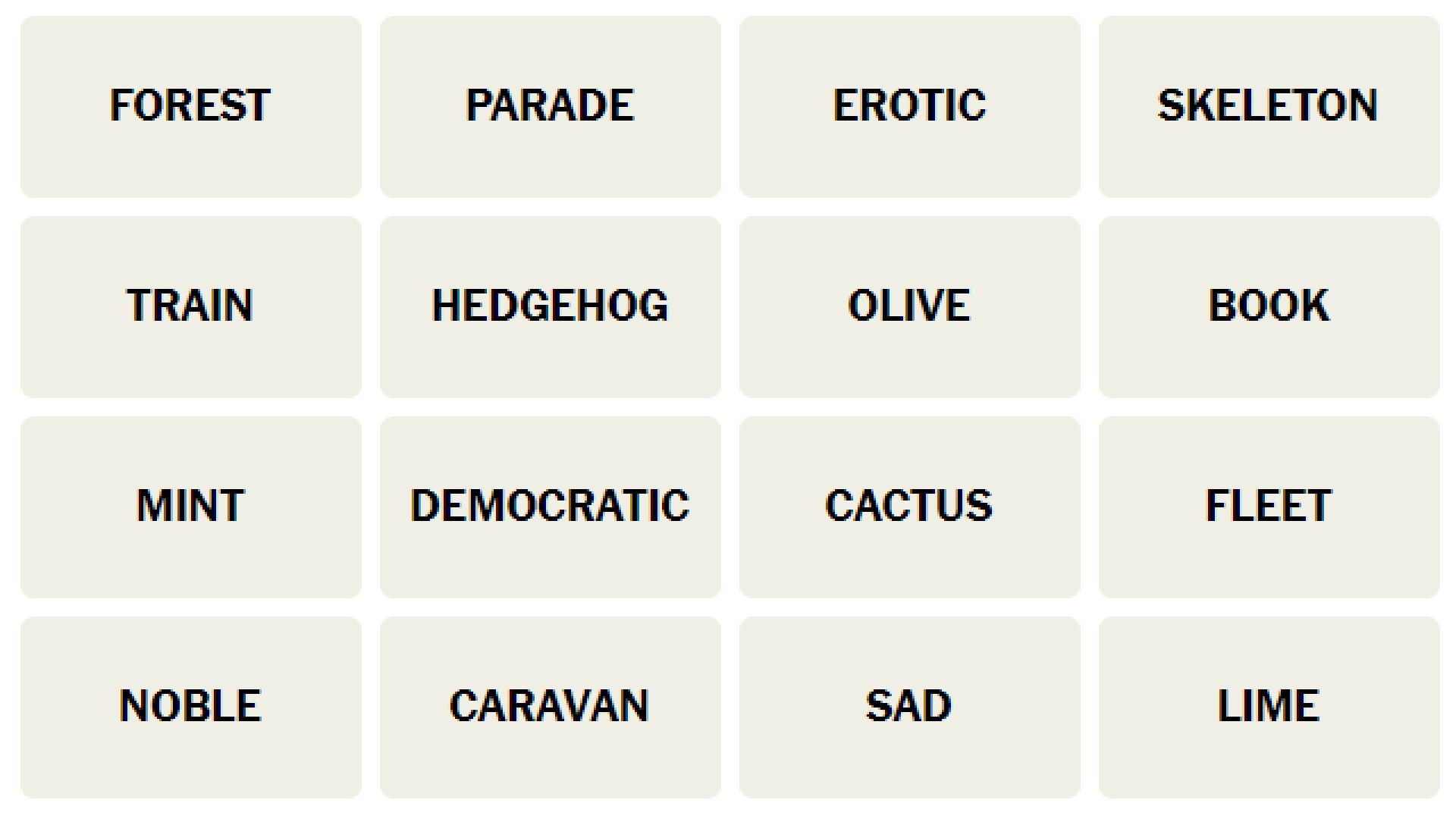 NYT Connection grid for February 23