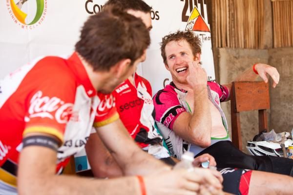 The top men share stories of the day after the finish of stage 2