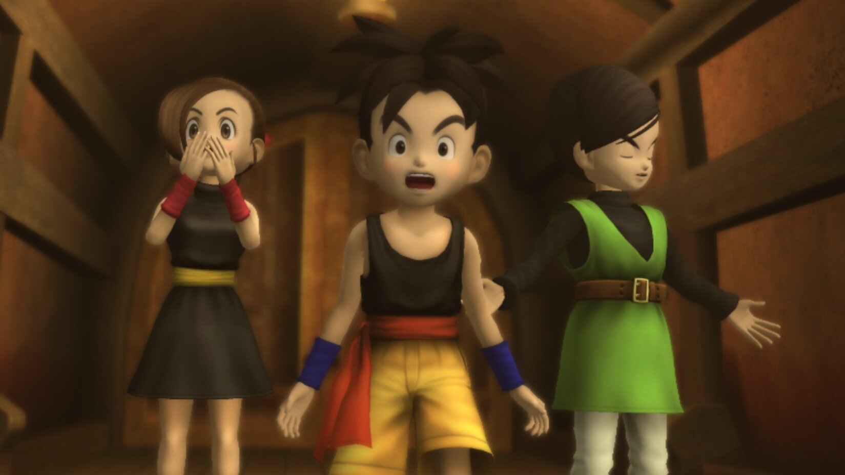 Shu and his friends in Blue Dragon