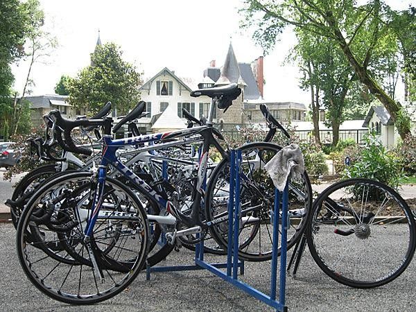Even the team bikes get a rest