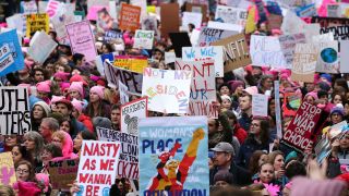 Human, People, Event, Crowd, Pink, Protest, Public event, Magenta, Rebellion, Poster,