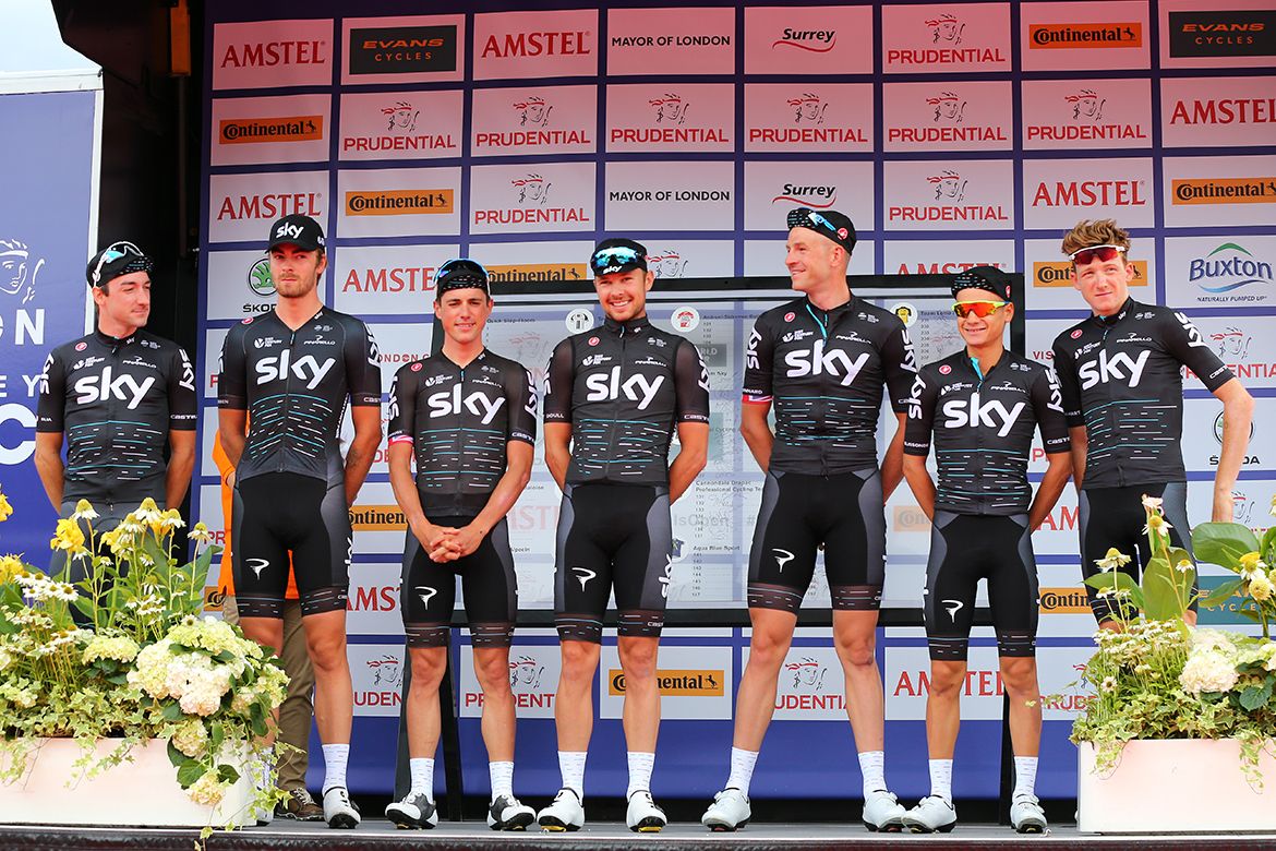 Team Sky at the RideLondon Classic team presentation