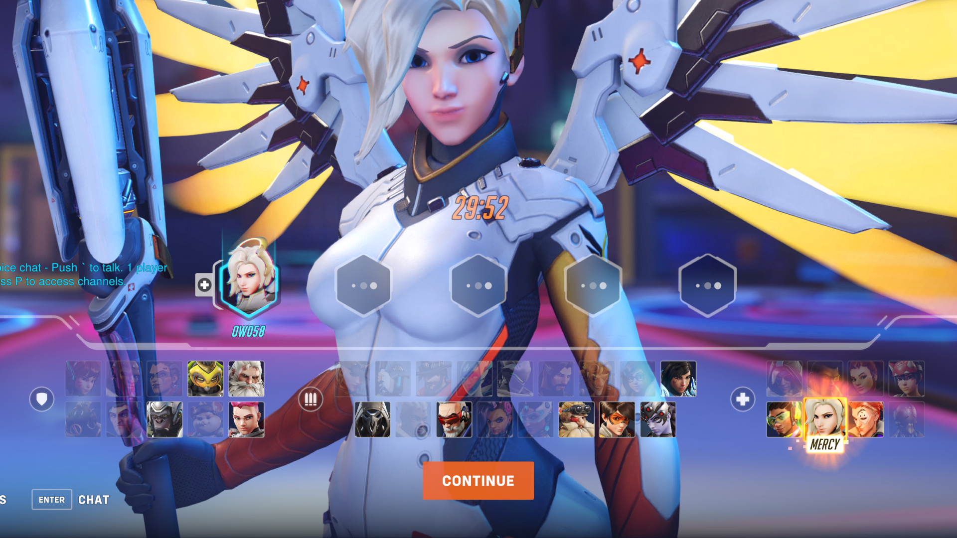 Overwatch 2 new player hero select screen