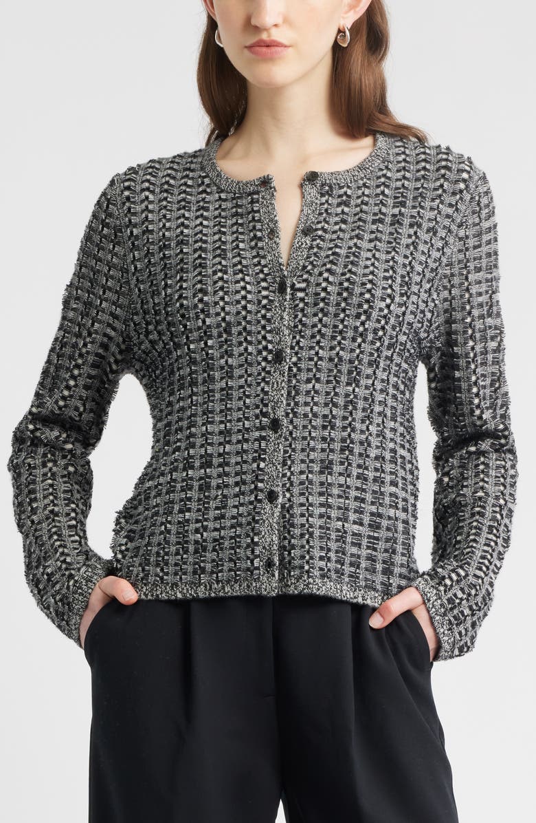 Textured Wool & Cashmere Cardigan