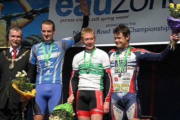 On the podium