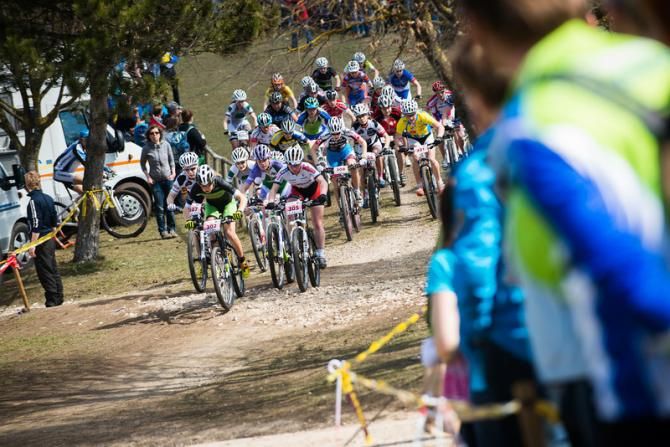 The elite women's cross country start