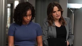 Curry and Benson investigating a case together in Law & Order: SVU Season 27x12