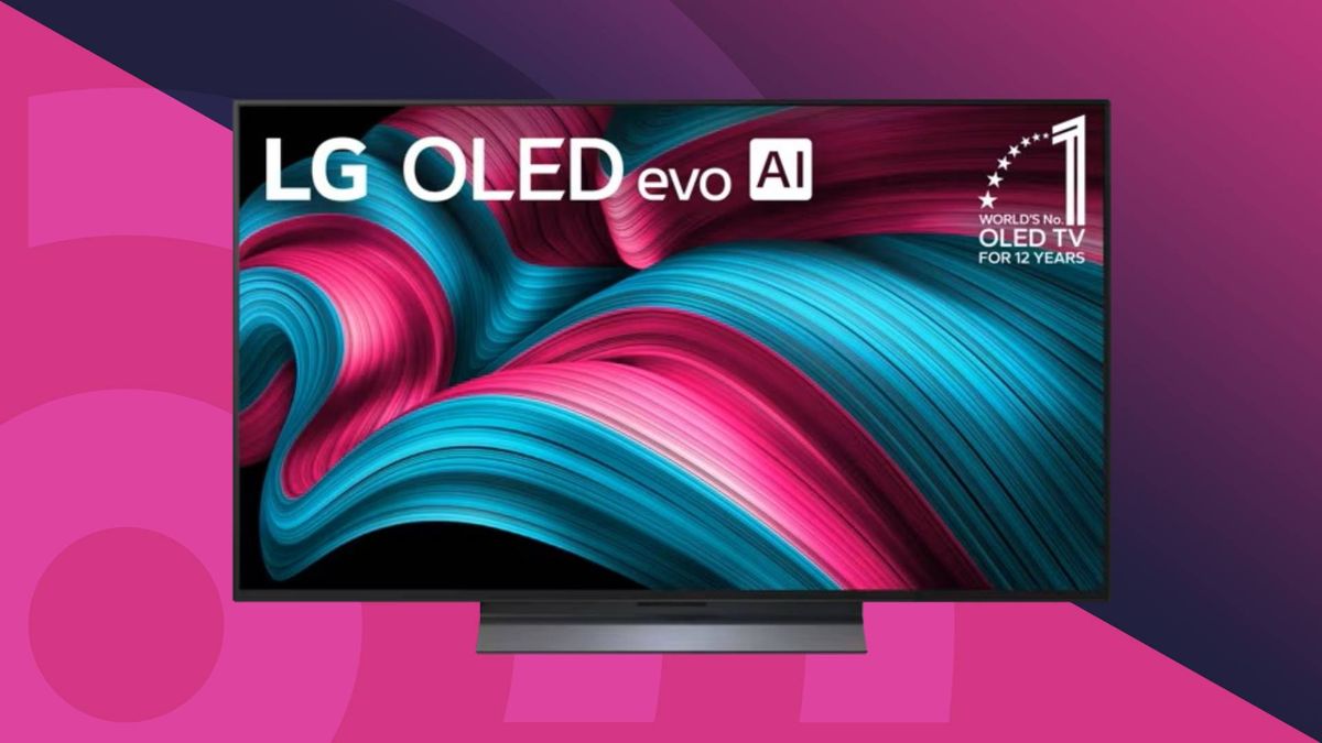 LG C5 on magenta background