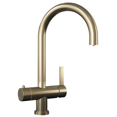 brushed brass boiling water tap