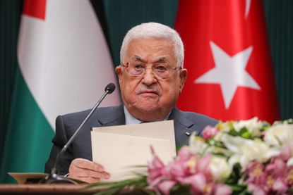  Palestinian President Mahmoud Abbas on an official visit to Turkey