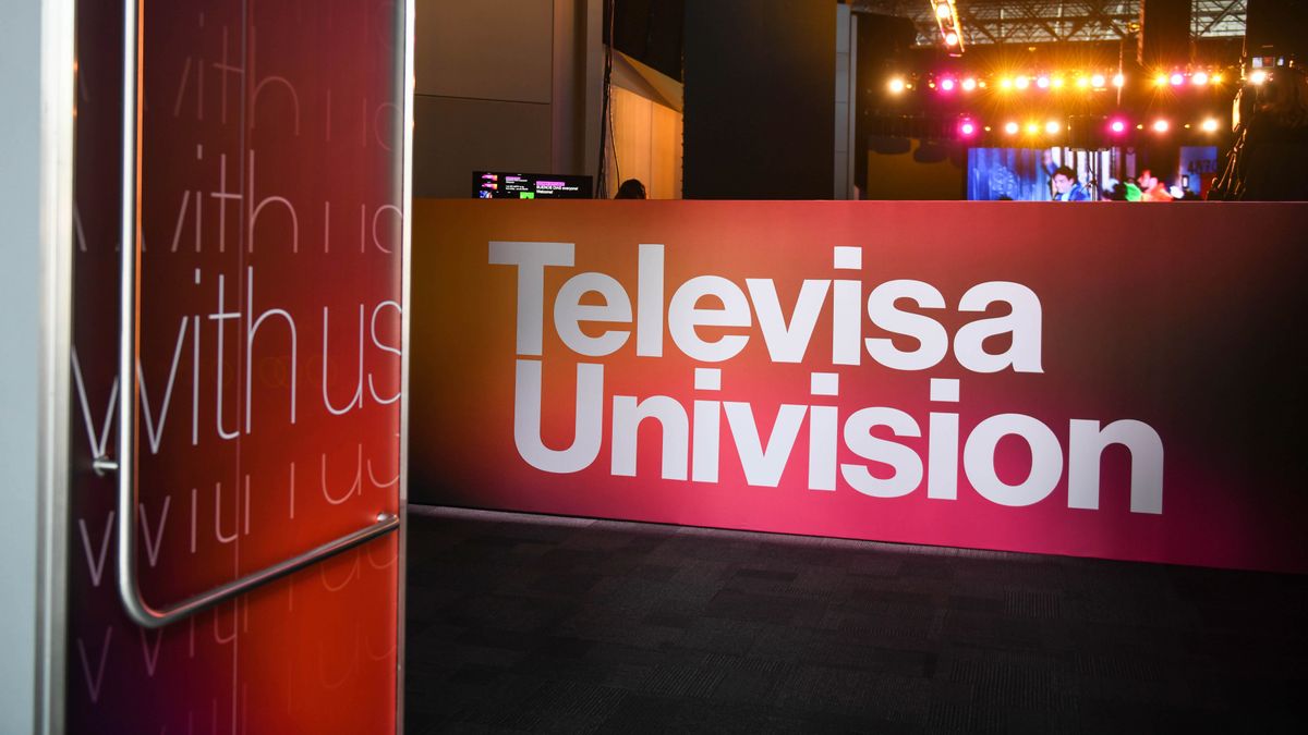 TelevisaUnivision branding activation during the company&#039;s 2022 Upfront.