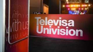 TelevisaUnivision branding activation during the company&#039;s 2022 Upfront.