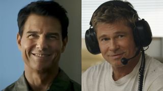 Tom Cruise in Top Gun: Maverick; Brad Pitt in F1