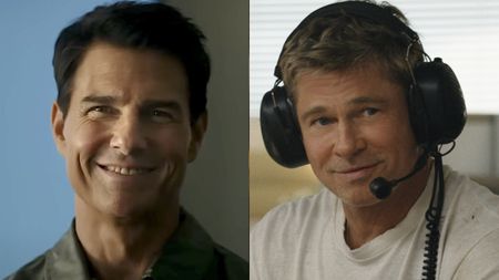 Tom Cruise in Top Gun: Maverick; Brad Pitt in F1