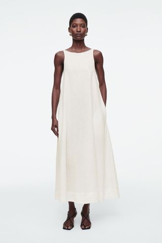 A-Line Linen Maxi Dress