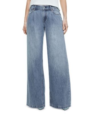 Jojo wide leg cotton jeans in vintage blue