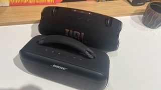 JBL Xtreme 4 next to Bose SoundLink Max