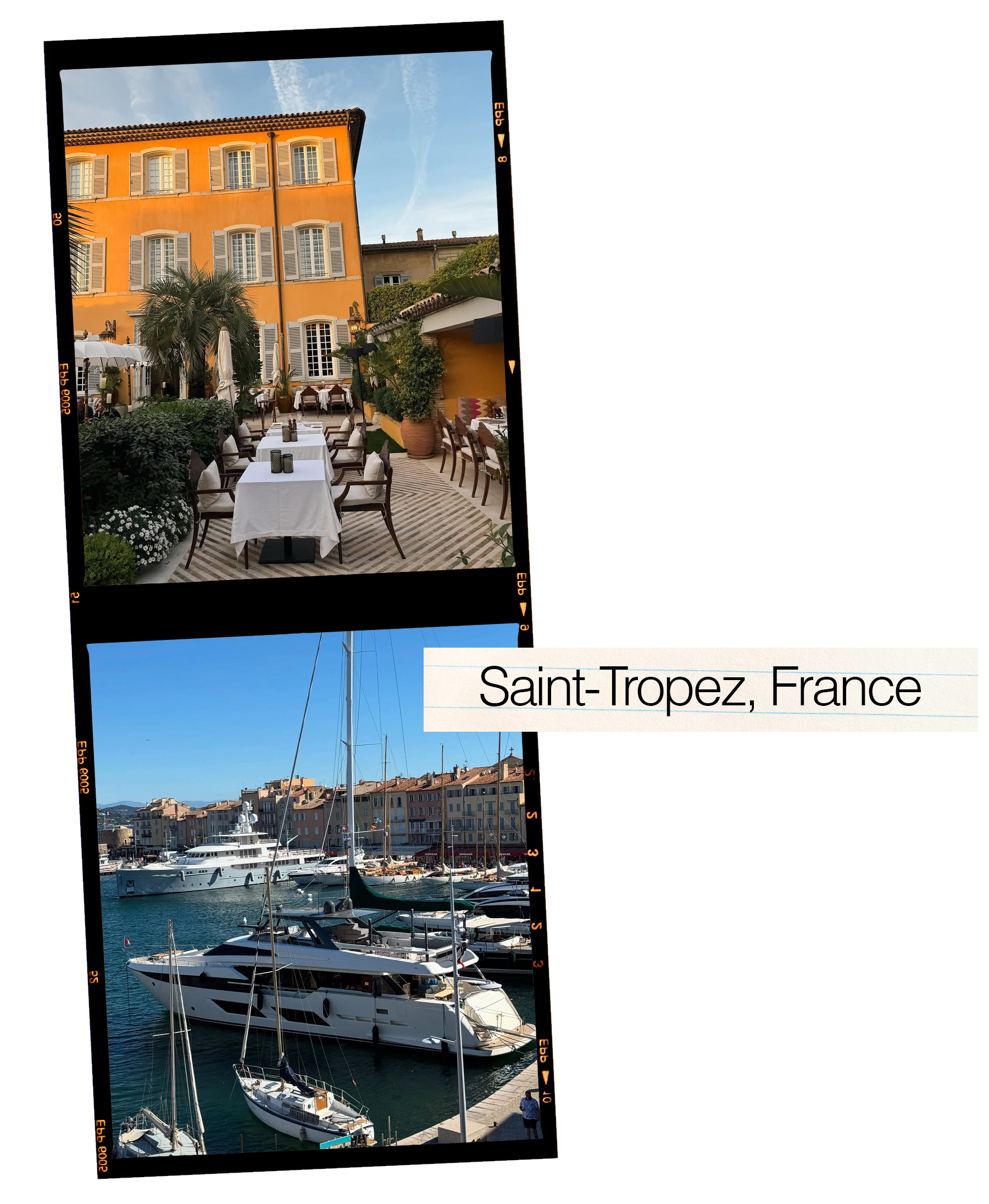 a collage of images featuring St. Tropez, France as a top travel destination for fashion people in 2025