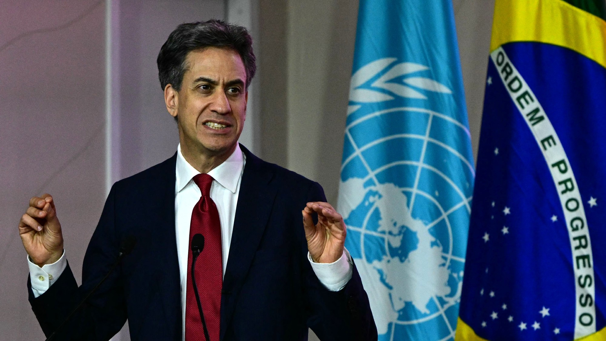 Ed Miliband speaks at Cop30