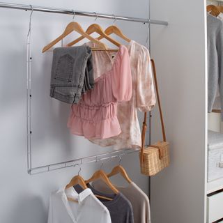 Two tier clothing rack