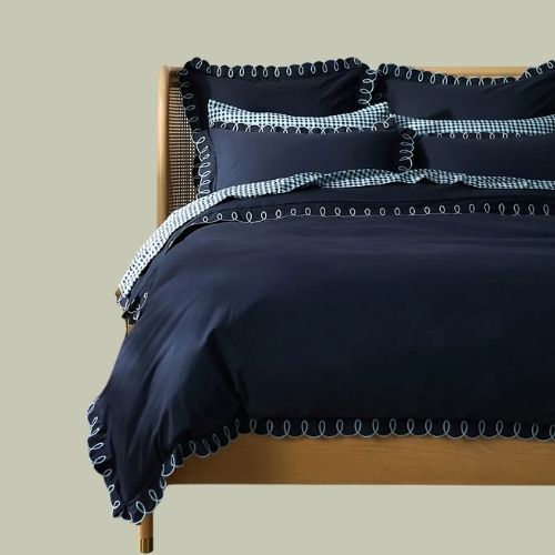 Anthropologie, Maeve Looped Organic Percale Duvet Cover