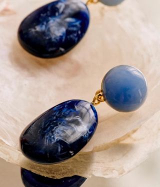 Sezane Lila Earrings in Glacier Blue