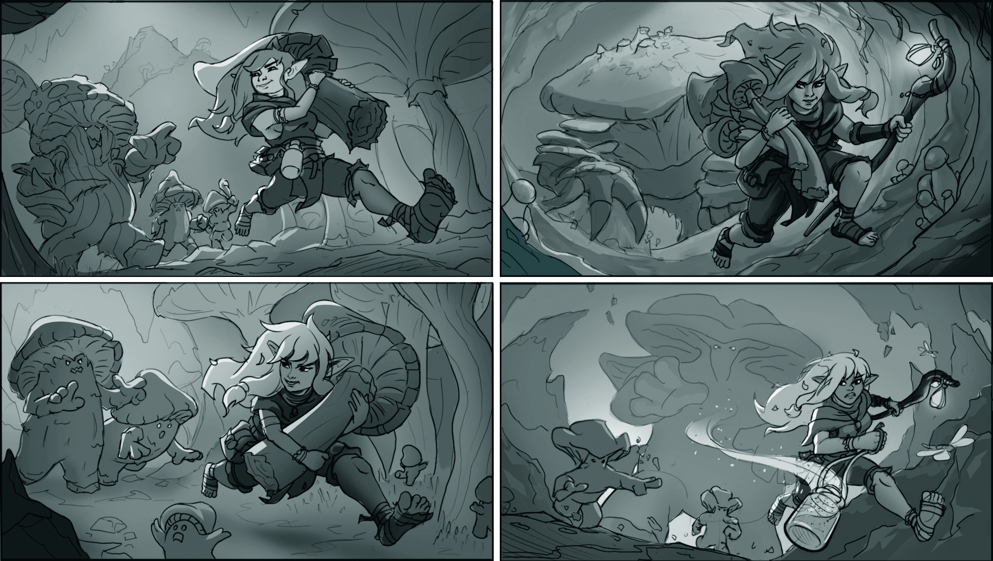 Image from a tutorial on how to draw a Circle of Spores druid