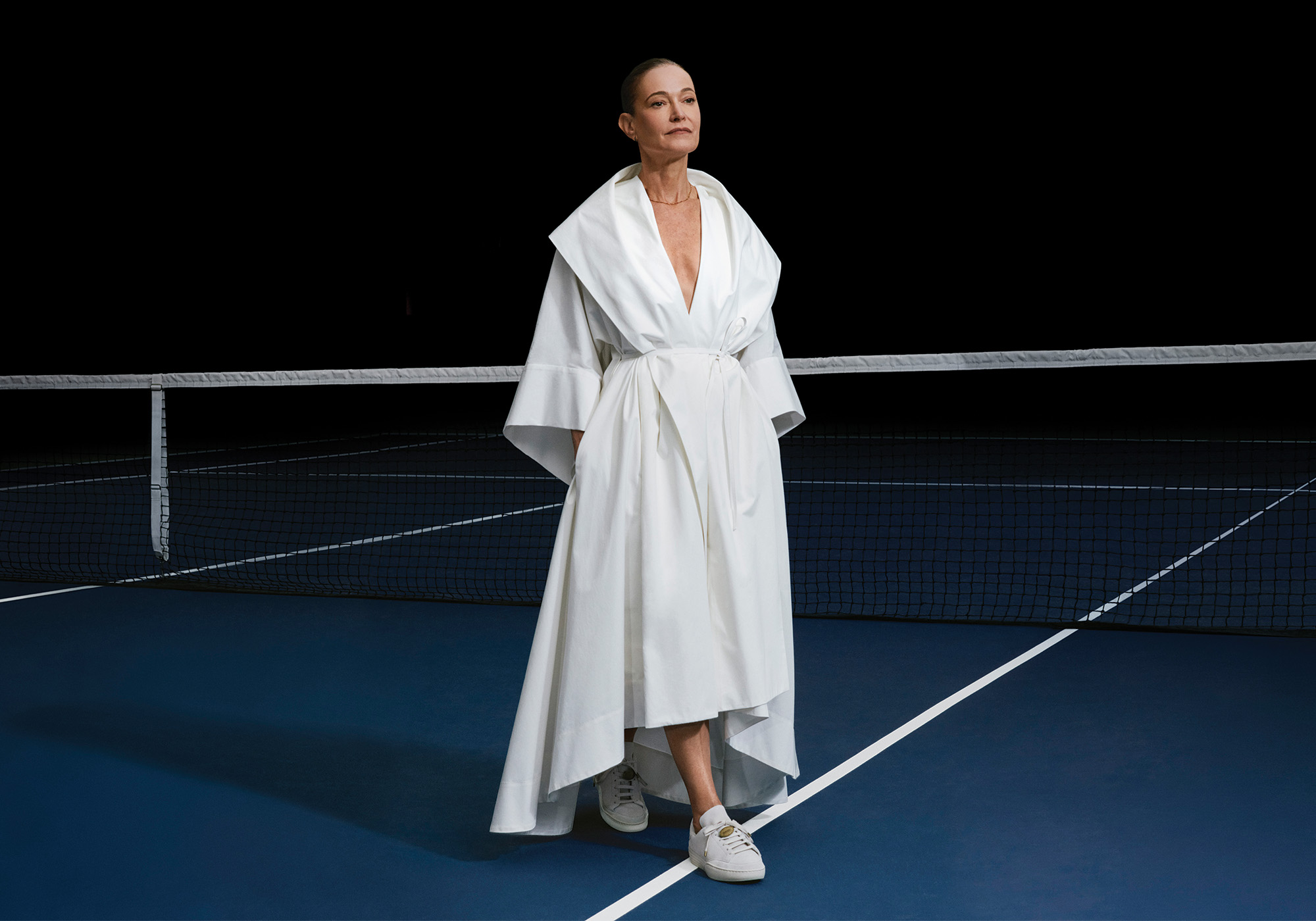 Jeanne Greenberg wearing the new Kallmeyer x Nike Centre sneakers.
