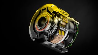 A cutaway shot of Mavic X-Tend drive unit 120,000 of real, world testing km into the system