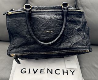 Givenchy Pandora Large Black Leather Shoulder / Hand Bag.