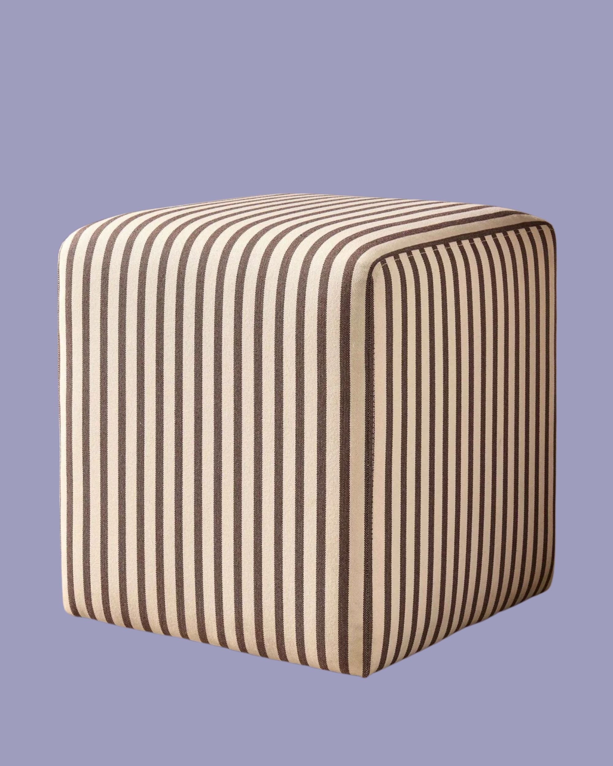 DUSK, Delilah Pouffe - Chocolate Stripe