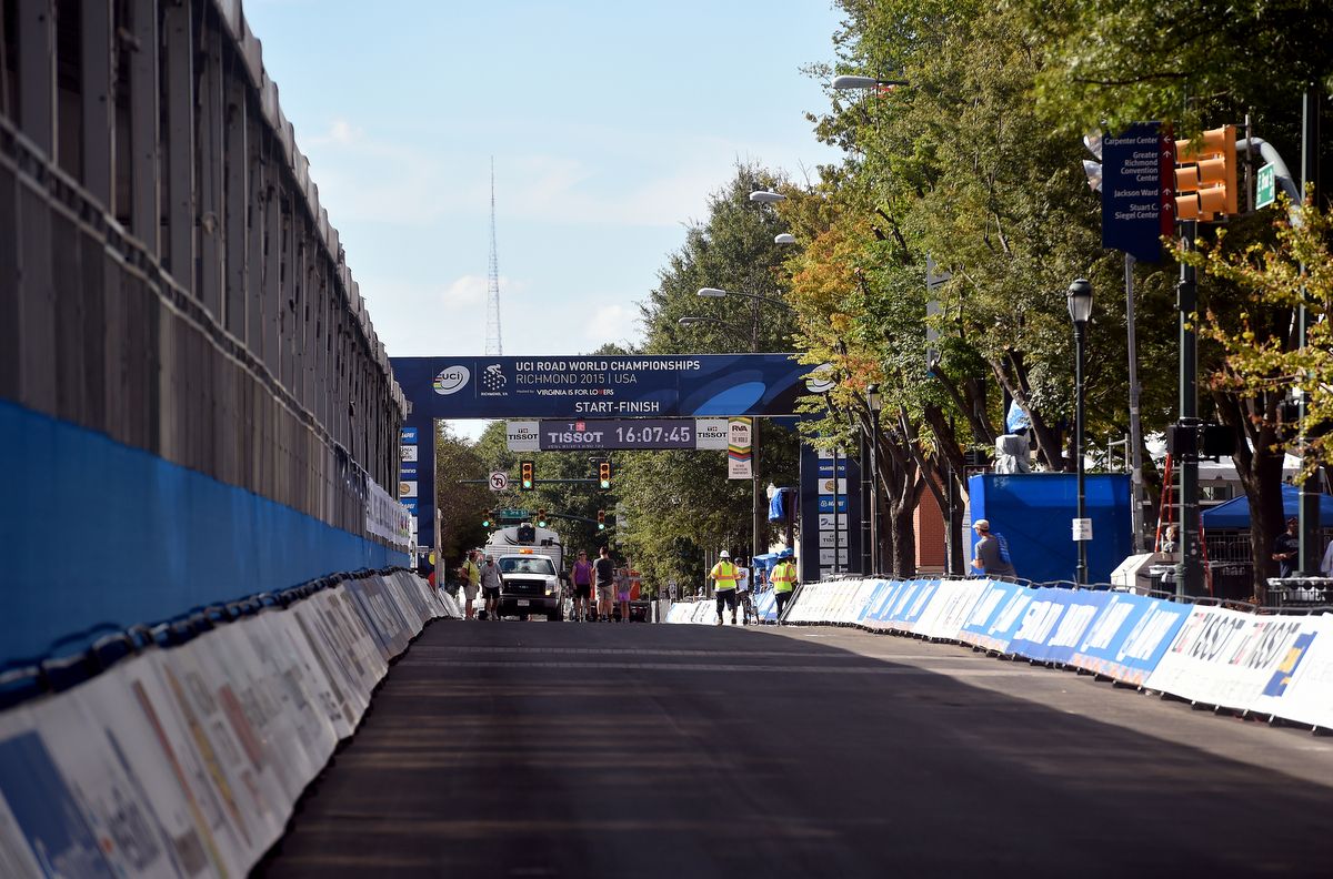 The finish line straight of the road races