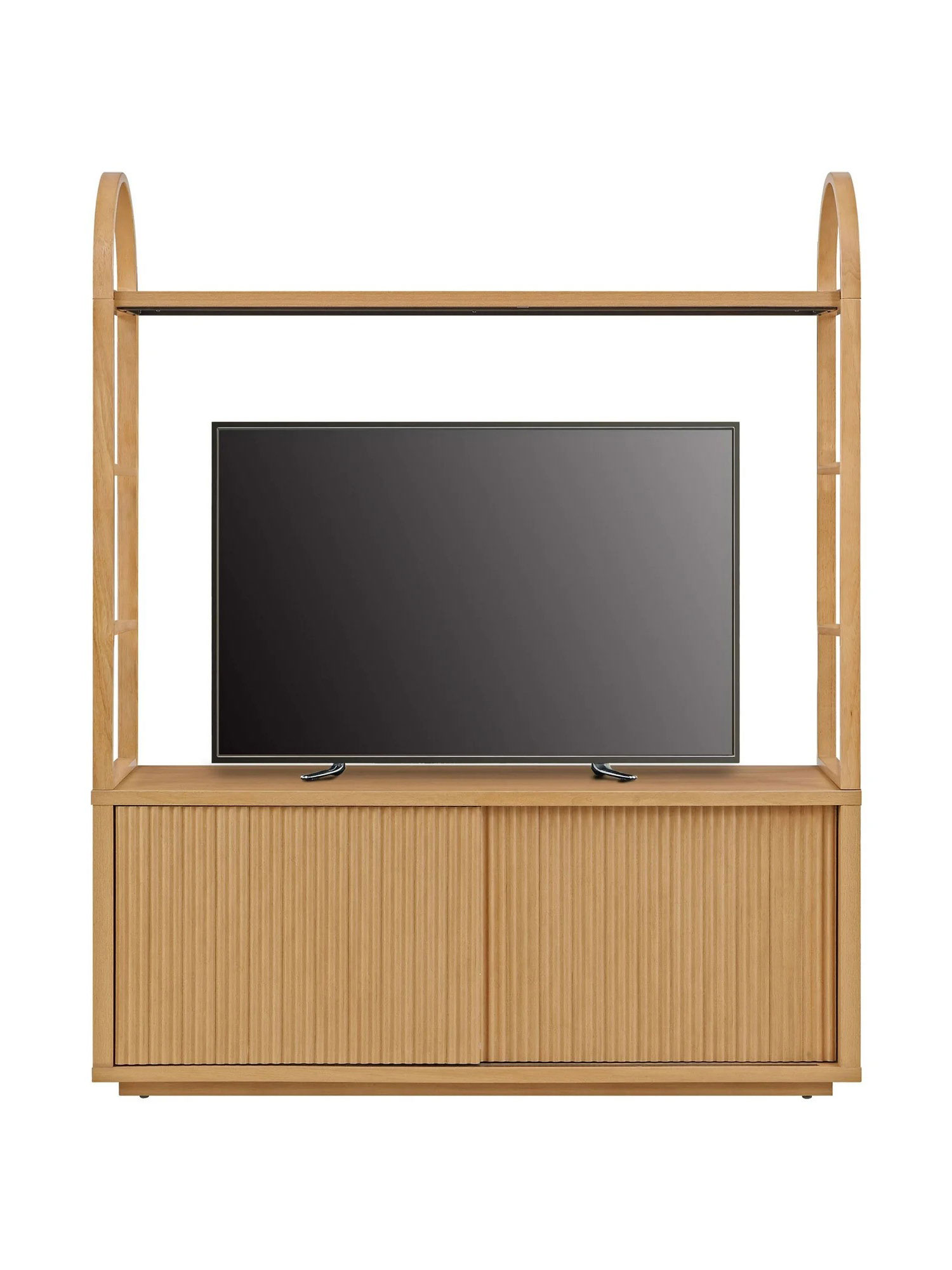 Beautiful Fluted Large Bookcase Entertainment Center 