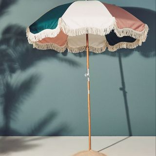 multi-colored patio umbrella