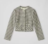 Keeler Black and Cream Gingham Tweed Jacket $590 (£329.00) | L.K Bennett