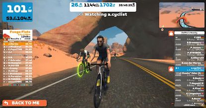 Zwift record attempt