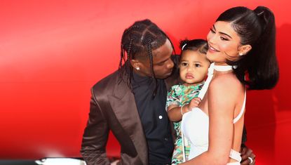 Kylie Jenner and Travis Scott attend the Travis Scott: "Look Mom I Can Fly" Los Angeles Premiere at The Barker Hanger on August 27, 2019 in Santa Monica, California