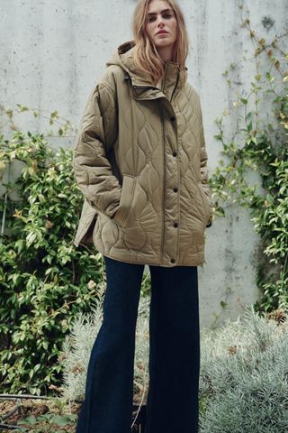 Water-Repellent Quilted Jacket