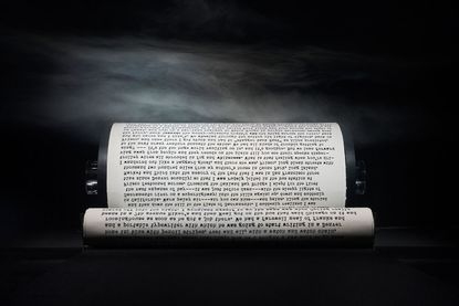 Typed page of a novel on a typewritter