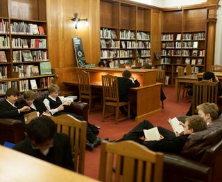 Eton’s library is popular with students for both study and relaxation. Credit: Joshua Tucker.