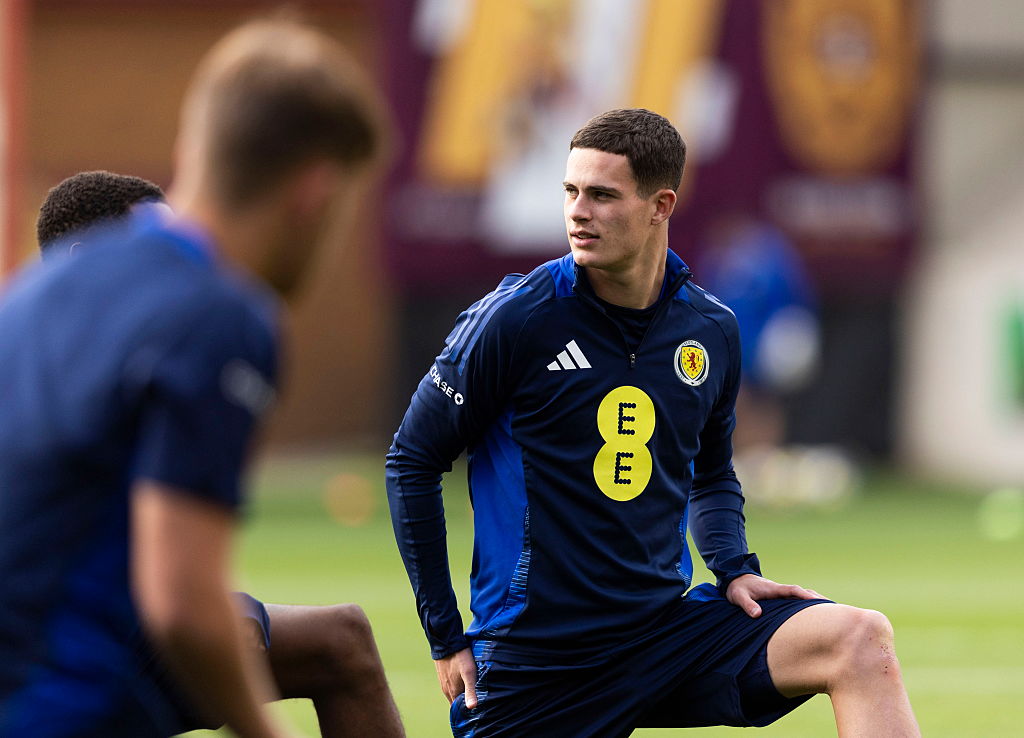 MOTHERWELL, SCOTLAND - SEPTEMBER 08: Robbie Ure during a Scotland Under-21 MD-1 training session at Fir Park, on September 08, 2025, in Motherwell, Scotland. (Photo by Craig Foy/SNS Group via Getty Images)