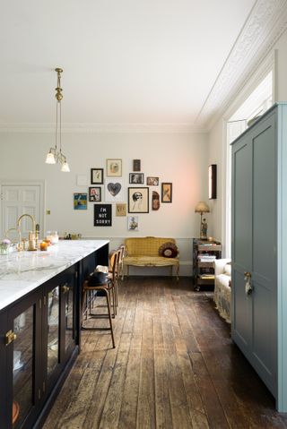how to choose kitchen flooring reclaimed wood Pear Lowe house by deVOL