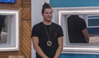 Christian with the veto medallion around his neck CBS Big Brother