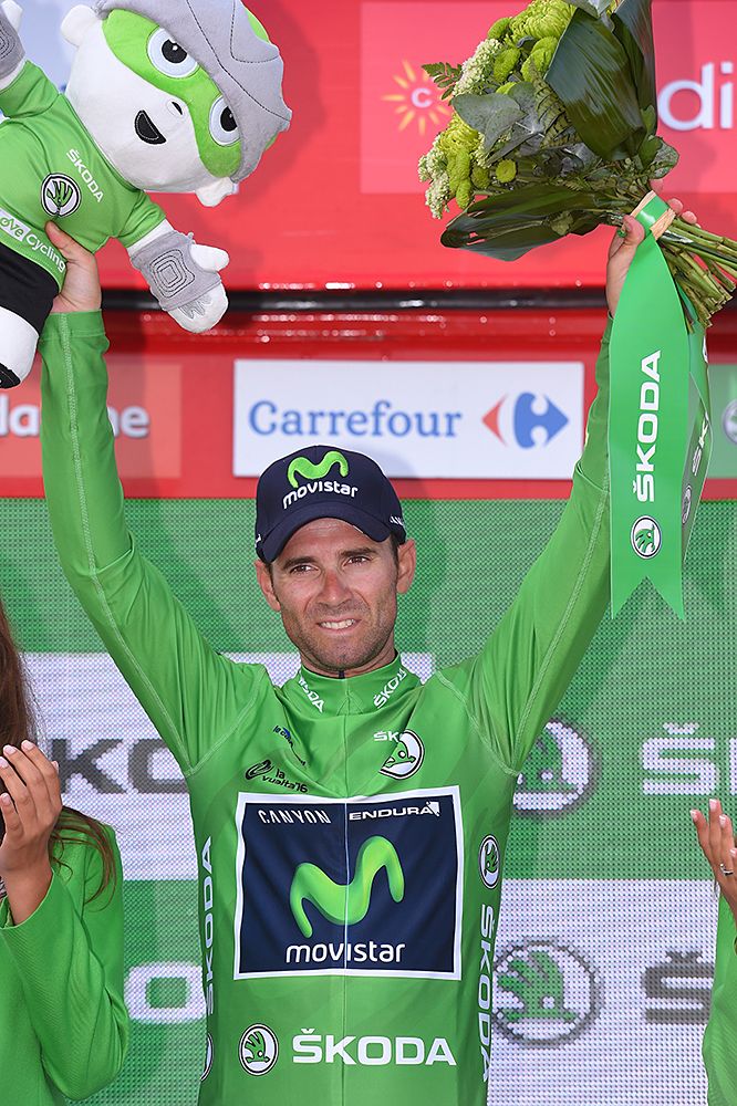 Alejandro Valverde (Movistar) in the points jersey