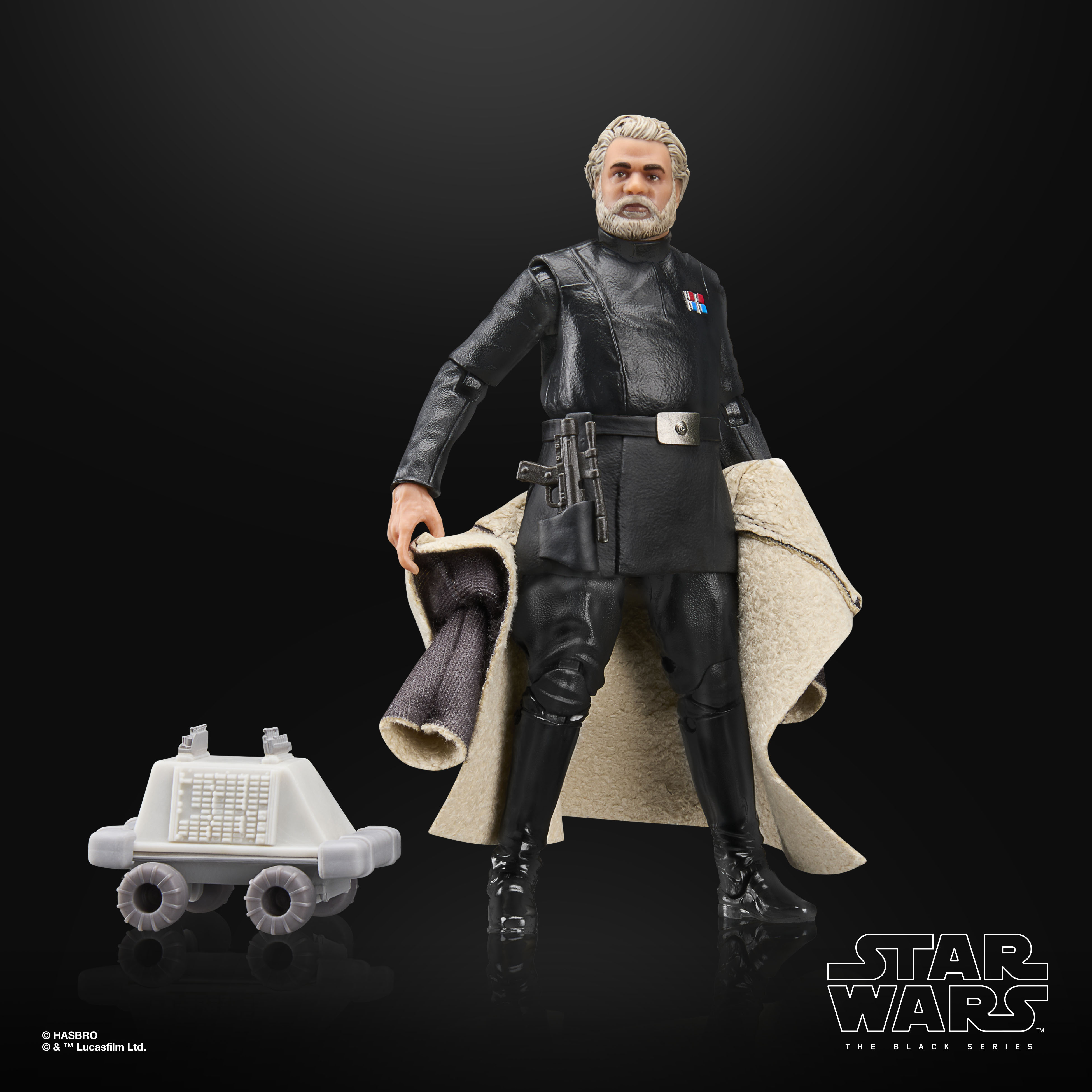 Star Wars action figure and accessory against a plain background