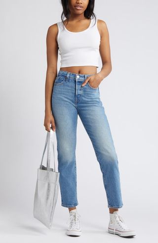 Wedgie High Waist Straight Leg Jeans