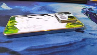 A liquid silver Xiaomi 15 on a desk