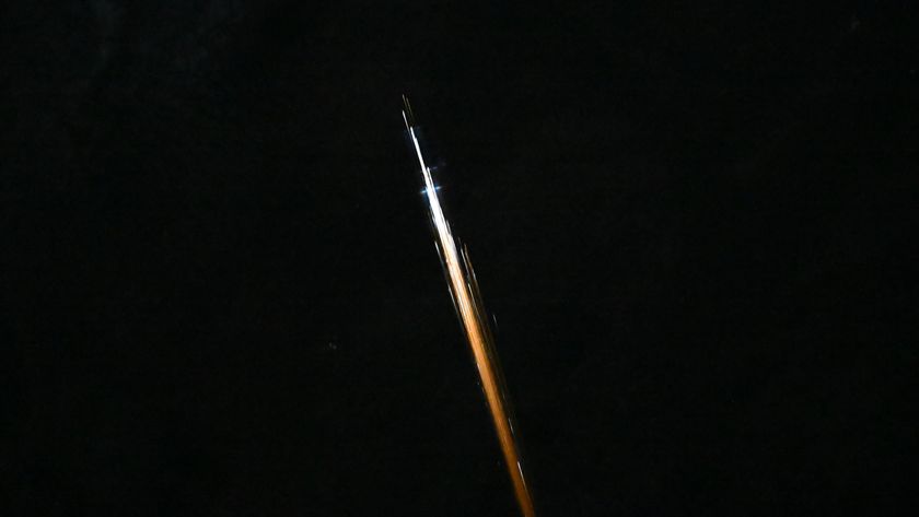 NASA astronaut Chris Williams photographed this fireball &mdash; likely caused by reentering orbital debris &mdash; from the International Space Station on April 27, 2026.
