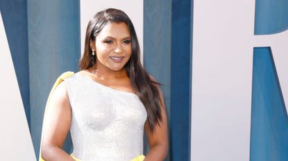mindy kaling in silver top 